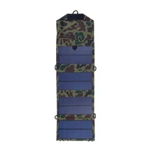 Solar Panel High Quality 7W 5V Portable Folding Solar Panel Charger For Mobile phone/ Power Bank Charger USB Output camouflage