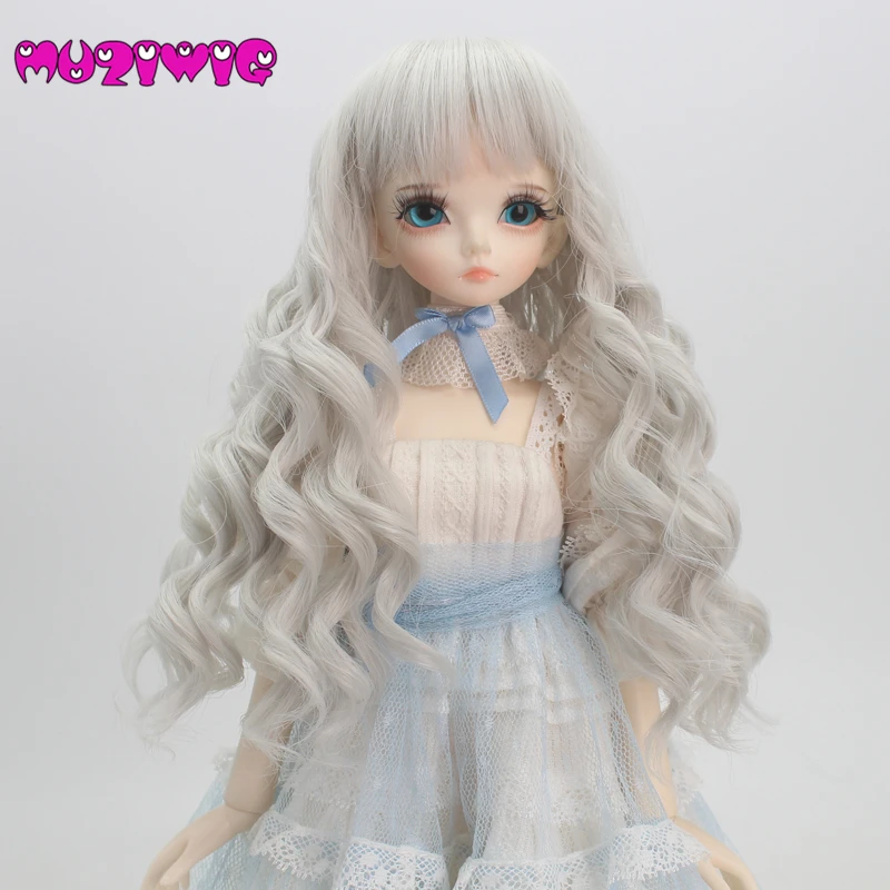 MUZIWIG белый серый Bjd парик 1/3 1/4 1/6 высокотемпературное волокно синтетические