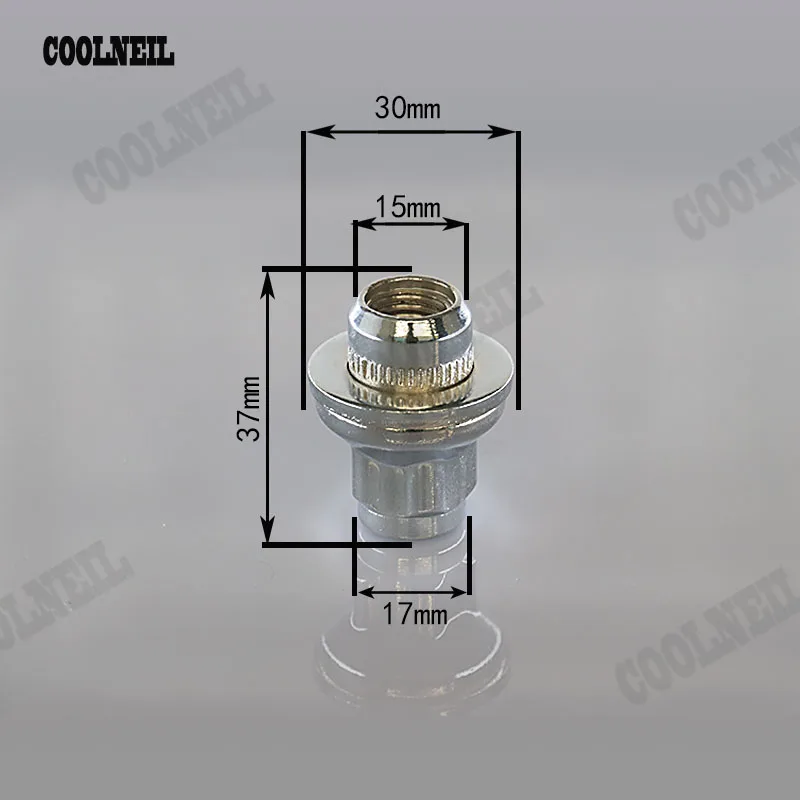 4 шт. хромированный наконечник колесная гайка замки+ 1 рукав 12x1,5 мм для Toyota
