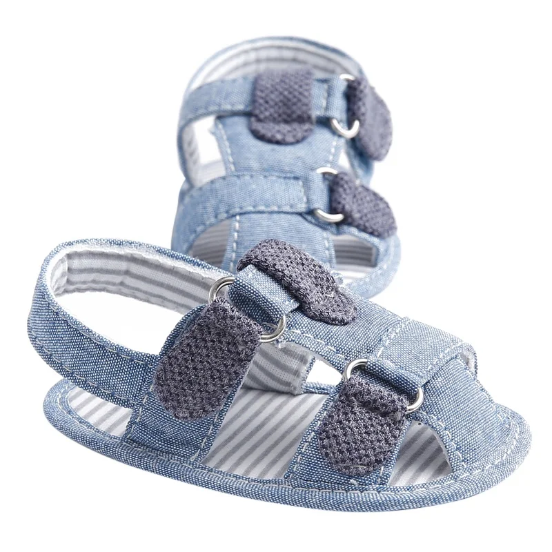 

2018 Lovely Summer Baby Girls Fashion Denim Blue Color Cute Breathable Hollow Out Soft Anti-skid Toddler Kids Girls Sandal S2