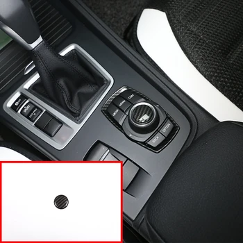 

For BMW 1 2 3 4 Series X1 F48 X2 F47 X3 f25 X5 f15 Car Accessories Carbon Fiber ABS Multimedia Knob Decoration Cover Trim