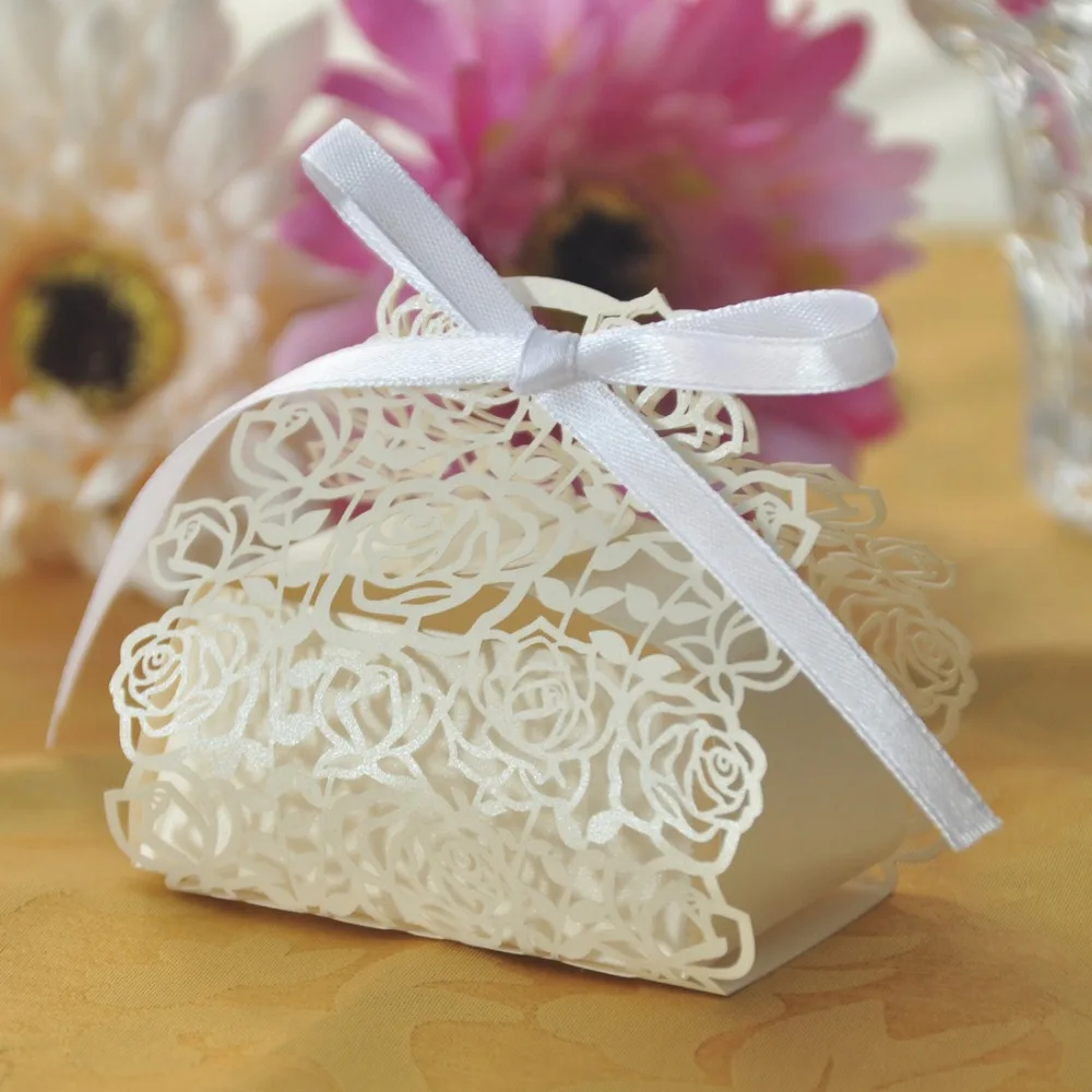 Wedding Wedding Souvenirs online buy wholesale wedding souvenirs china from 20pcslot laser cut rose flowers candy box cake tiffany blue