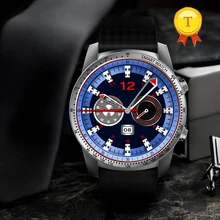 Бизнес Стиль кожаный ремешок SmartWatch 3G монитор сердечного ритма Смарт часы телефон часы для Android IOS Поддержка WI-FI GPS SIM