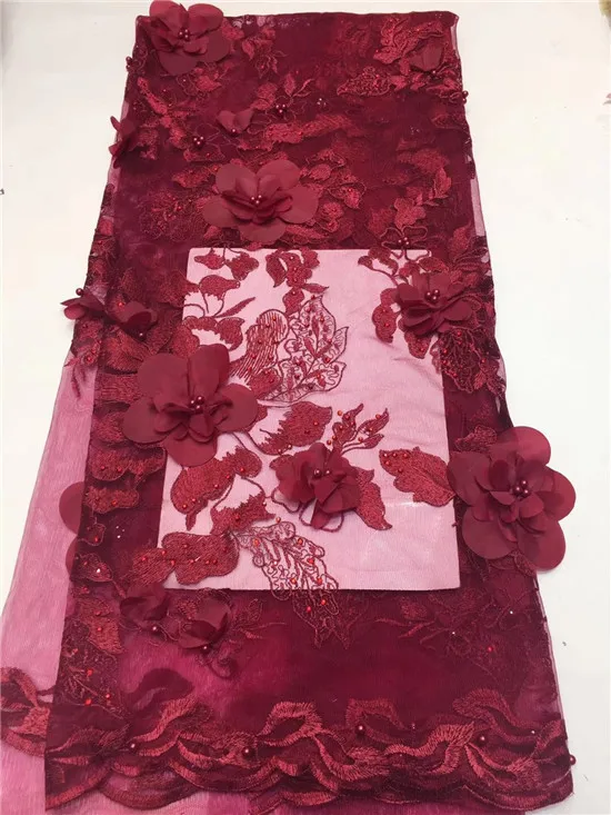 

African Lace Fabric 2019 High Quality Lace Women pink French Cord Laces For Nigerian Party Dress French Net Lace Fabric