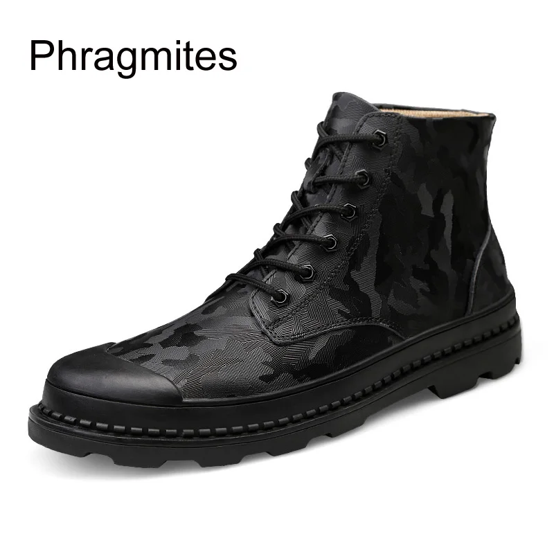 Combate Homens De Sexy Masculinos Camuflagem colorido Coreano Moda Phragmites multi Vaca Sapatos Inverno Botas Inglaterra Couro Dos Preto Novos PExw0WqAp
