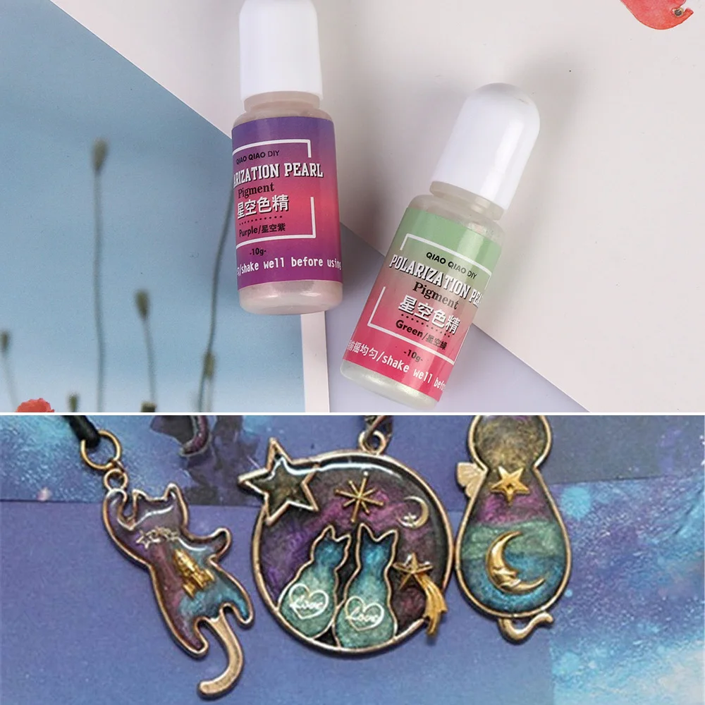 

1 Bottle 10ml Colorful Liquid Pearl UV Resin Coloring Dye Starry Sky Resin Pigment DIY Making Jewelry Accessories Art Crafts