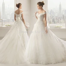 Top Temperament Lace Wedding Dresses A Line Off Shoulder Applique Sequin Flowers Beads Bridal Gown yk1A354 Top Temperament Lace Wedding Dresses A Line Off Shoulder Applique Sequin Flowers Beads Bridal Gown yk1A354