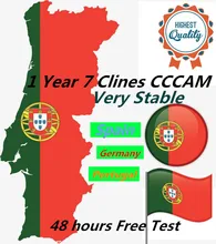CCCAM 7 Cline for 1 Year Spain CCCAM DVB S2 1year Europe Free Satellite ccam Account Share Sever Italy Spain 1 year TV 7 Cable