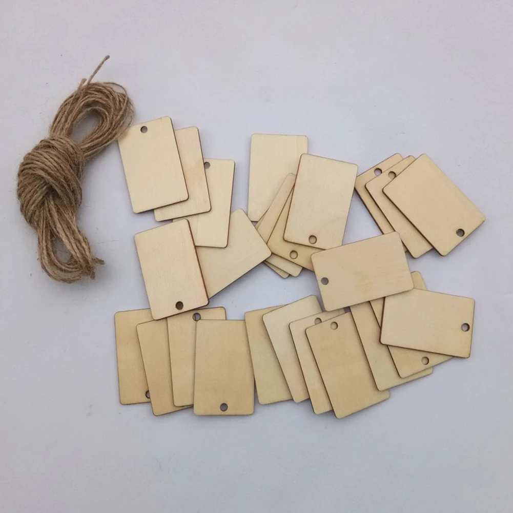 25 шт. ремесло DIY украшения живопись Висячие бирки веревка ...