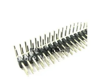 

50pcs 2.54mm 2x40 Pin Right Angle Male Double Row Pin Header Strip