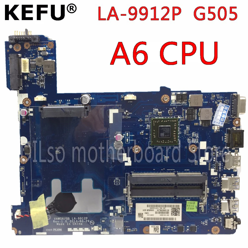 KEFU LA-9912P материнская плата для ноутбука lenovo ideapad g505 LA-9912P материнская плата для ноутбука A4 cpu тестовая материнская плата