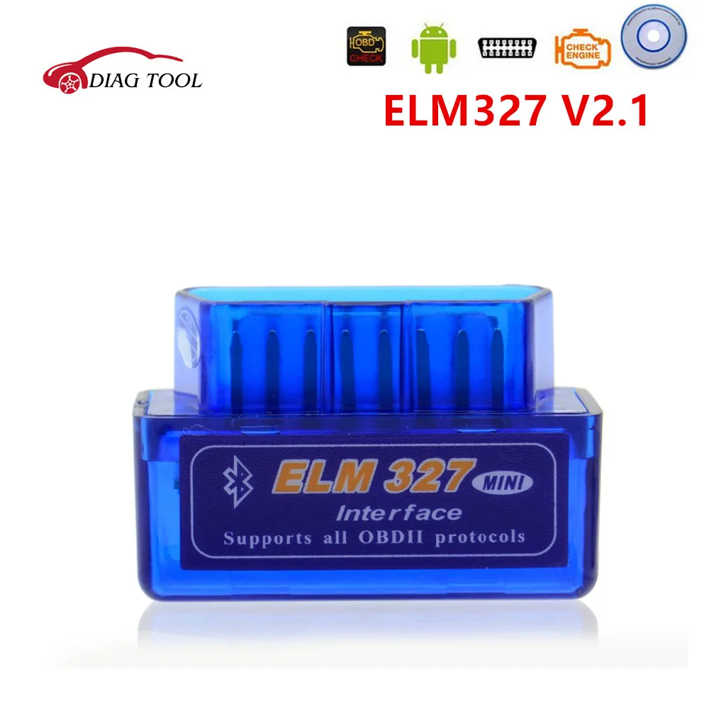 V2.1 мини ELM327 Bluetooth Интерфейс Авто диагностический инструмент v2.1 ELM 327 Диагностический Инструмент obd2 Автомобильный сканер штрих-кода OBD 2 OBDII