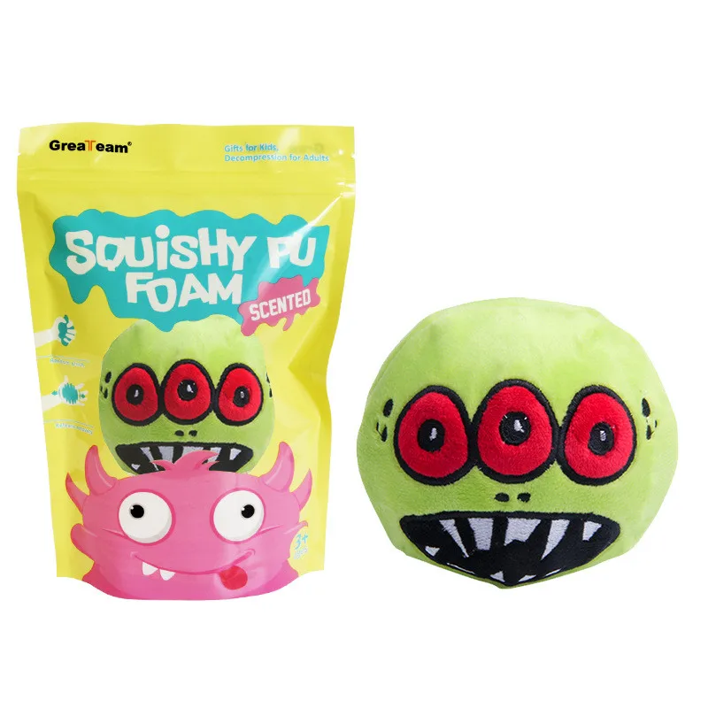 Plush Squishy Slow Rise Toy Christmas Cute Ball Plush Slow Rebound Decompression Toy Cute Animal 3