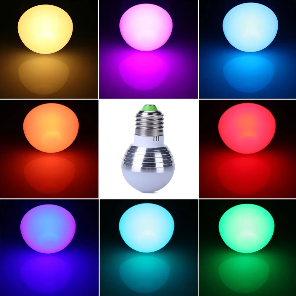 3 Вт RGB Светодиодный прожектор E27 E14 GU10 16 видов цветов точечная светодиодная