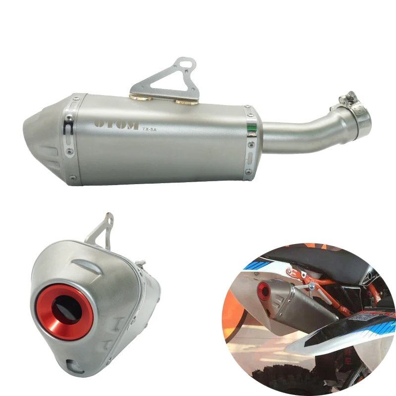 

Motorcycle after modified exhaust silencer and exhaust end KAYO T2 T4, T6 cross-country motorcycle