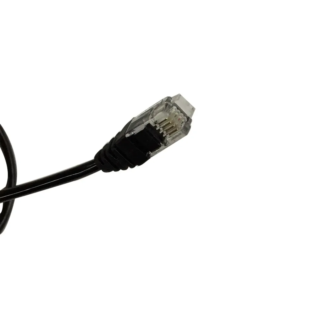 4-pin RJ11 Crystal Head Telephone Monaural Headset MIC Phone Prevent Noise Black Earpiece (3)