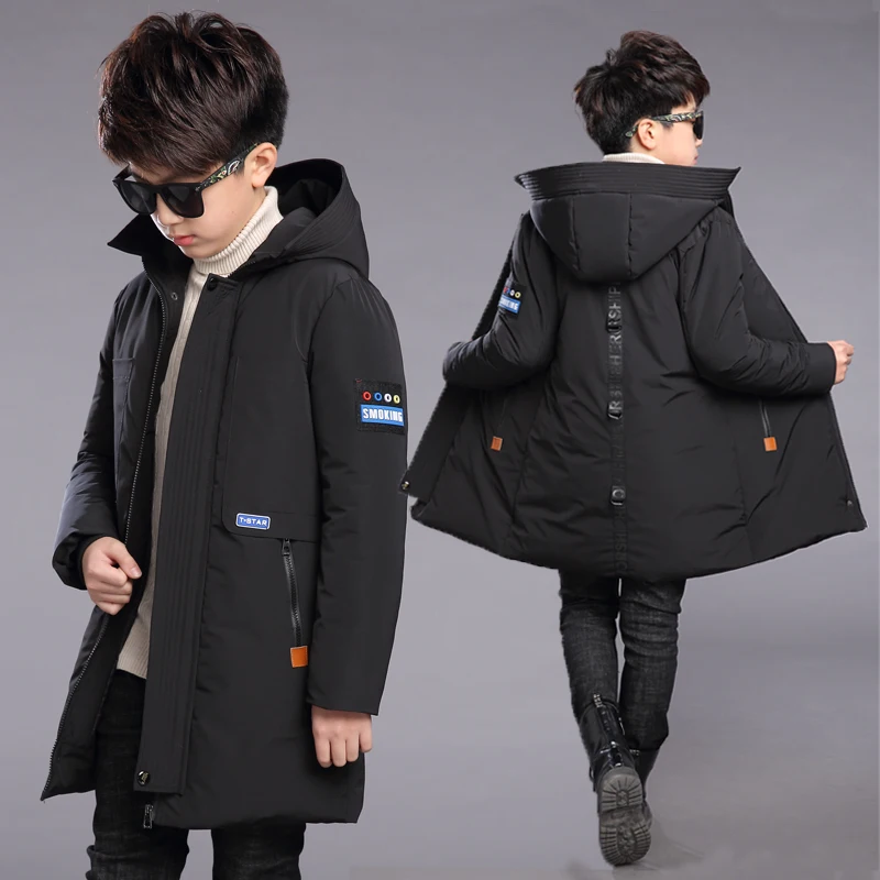 Boys Down Jackets 2018 Winter Jacket For Boys Warm Hooded Outerwear