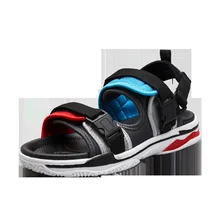 Мужские сандалии; Летняя обувь; Новинка; дышащие мужские шлепанцы; повседневная обувь с подсветкой из сетчатого материала; обувь без застежки; пляжные вьетнамки; брендовые вьетнамки