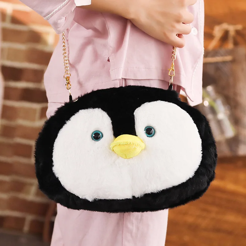 Милый пингвин плюшевые игрушки макияж мешок мультфильм животных сумка девушка мода рюкзак подарок на день Святого Валентина