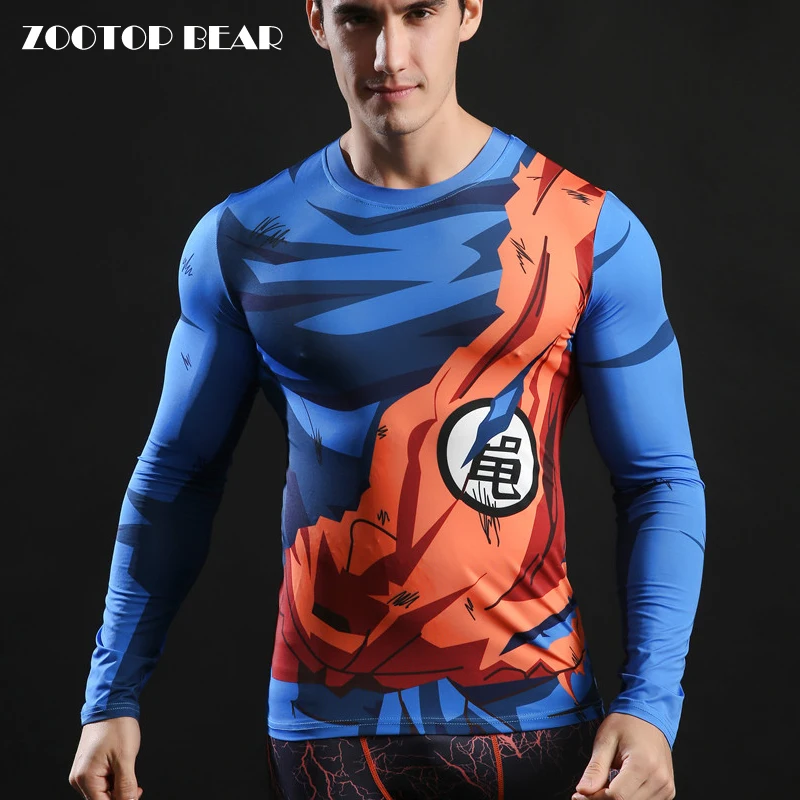 Anime Dragon Ball Top 3D Super Saiyan Goku Camiseta 2017 novedad Streetwear Comics hombres manga larga Camiseta ZOOTOP oso Anime Dragon Ball Top 3D Super Saiyan Goku Camiseta 2017 novedad Streetwear Comics hombres manga larga Camiseta ZOOTOP oso