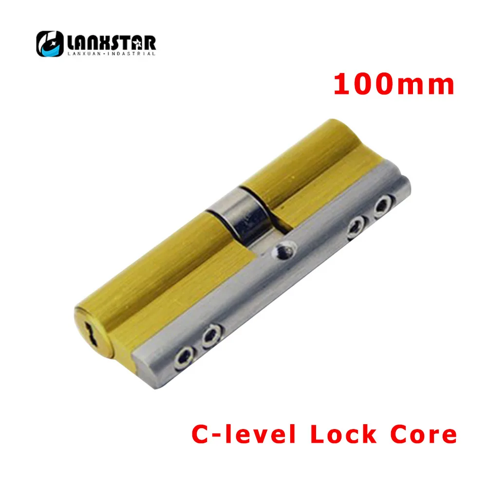 LANXSTAR Anti-theft Door Lock Core C Grade Copper Cylinder 100mm C-level Security Core 8Keys Door Cylinder High Safety Lock Core цена LANXSTAR Anti-theft Door Lock Core C Grade Copper Cylinder 100mm C-level Security Core 8Keys Door Cylinder High Safety Lock Core цены онлайн