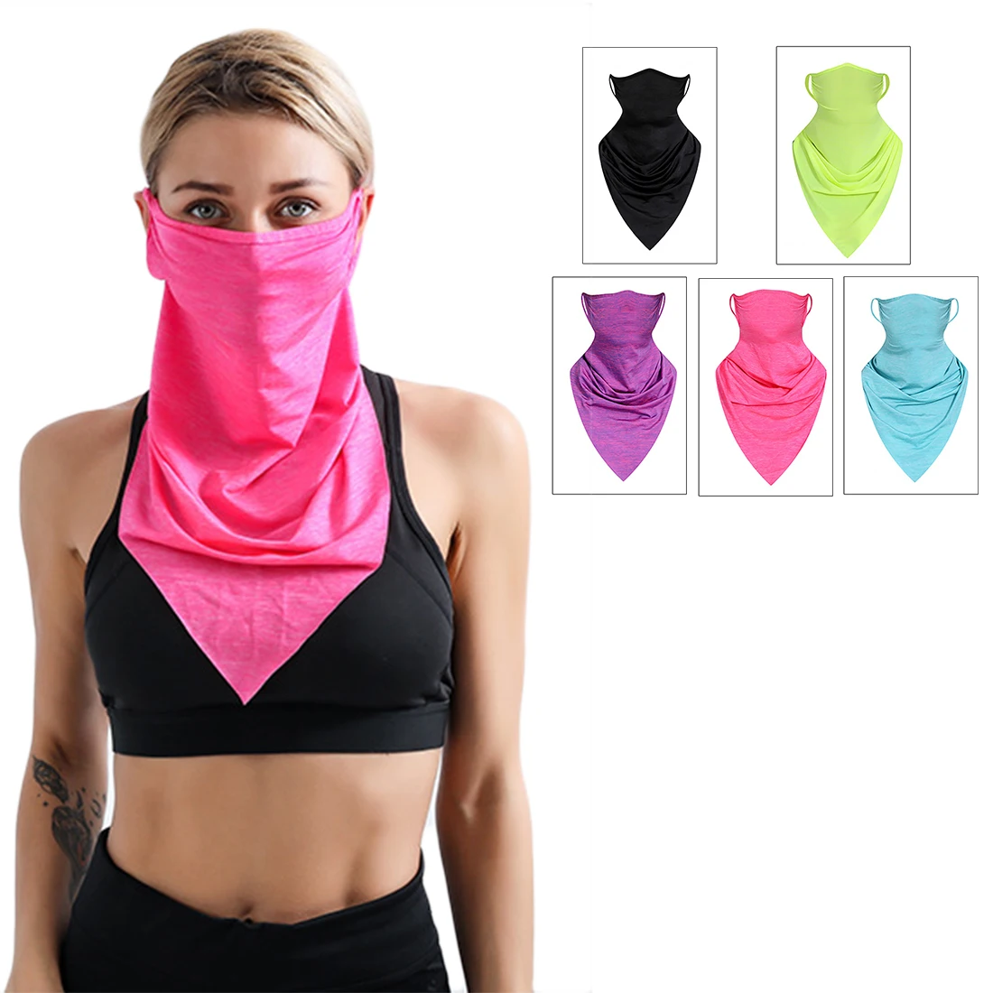 Hot Cycling Bike Bicycle Ear Hanging Sport Scarf Ice Fabric Riding Bike
