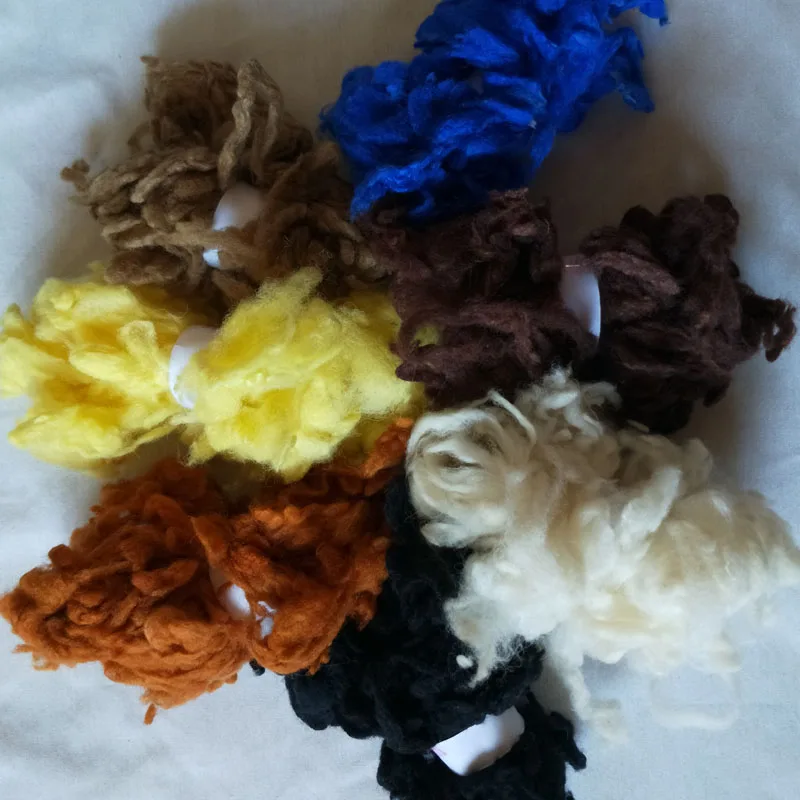 Wfpfbec Альпака вьющиеся Волокно для шерсти Фетр особенно для Пудель/Бишон и овец 70 г 10 г/цвет 7 цветов