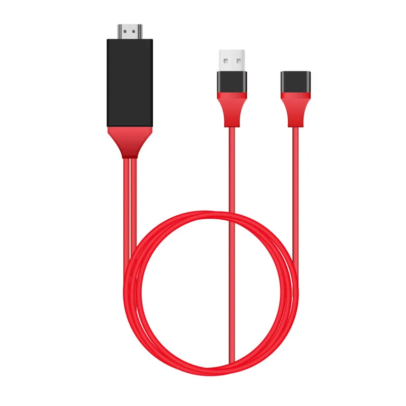 HDMI Кабель-адаптер HD 1080P HDMI USB мужчина к USB Женский HDTV аудио-видео конвертер кабель для iPhone XR XS samsung Xiaomi Mix 2