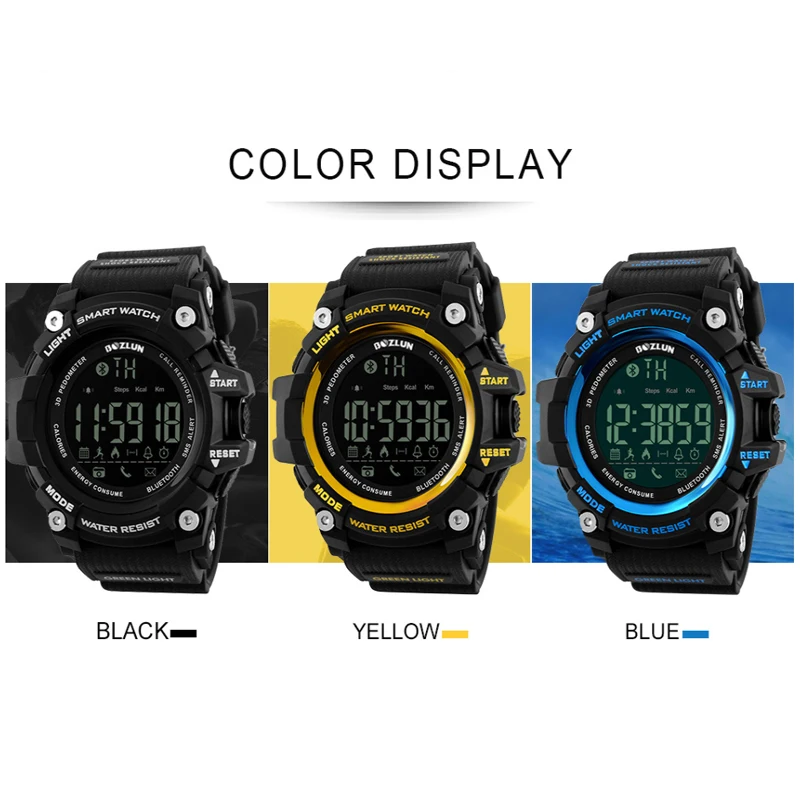 BOZLUN Bluetooth спортивные Смарт часы Открытый SmartWatch вызов сообщение напоминание для