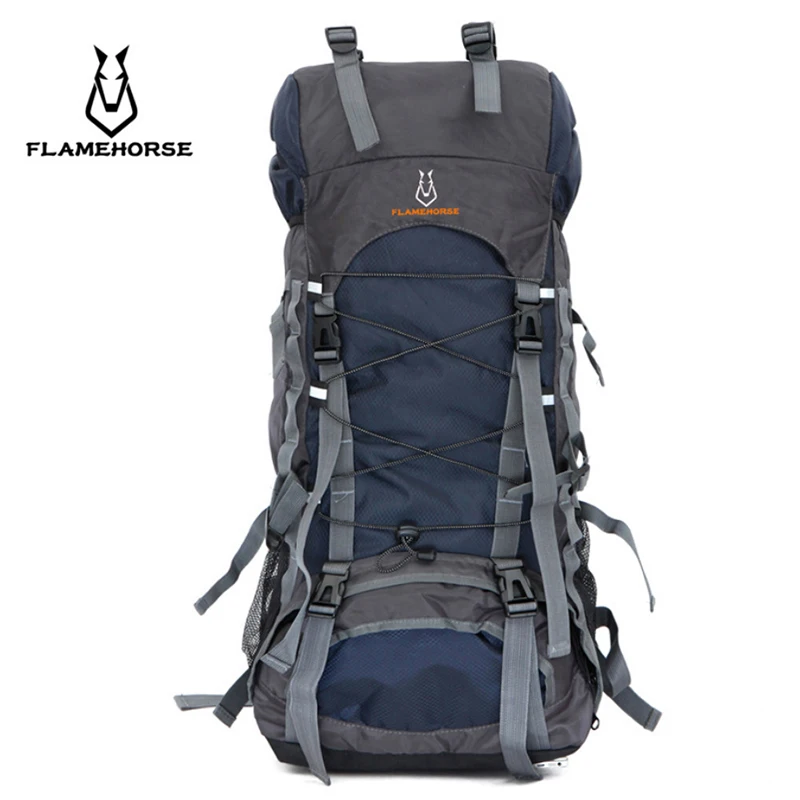 

FLAME HORSE 60L New Male Oxford Waterproof Bag Outdoor Sports Travel Backpacks Men Women Camping Mountaineering Hiking Backpacks