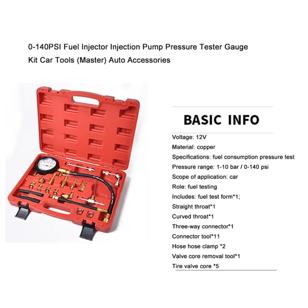0-140PSI инжектор топлива впрыска насос Датчик давления комплект автомобиля инструменты(мастер) авто аксессуары
