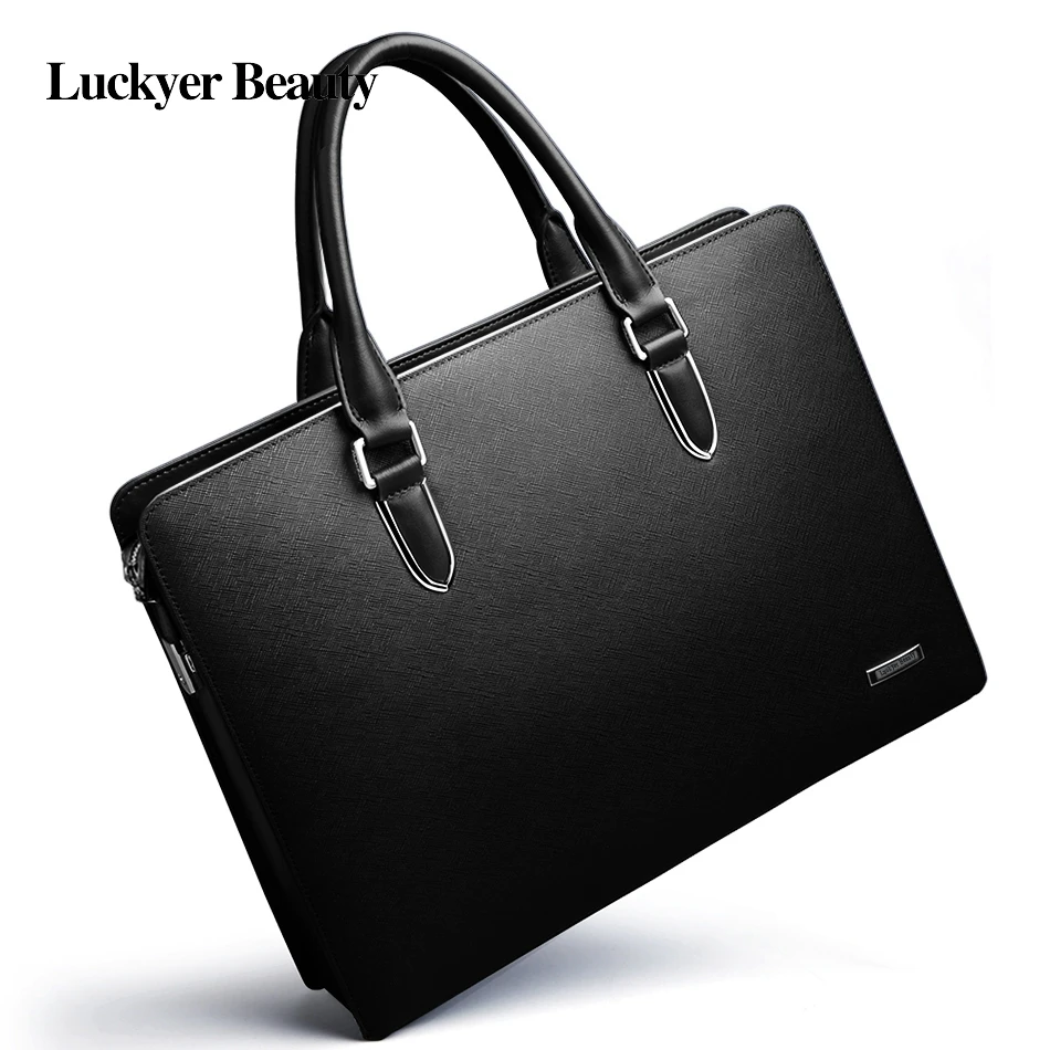 LUCKYER الجمال الشهيرة العلامة التجارية الرجال حقائب جلد البقر الحقيقي الرجال Crossbody أكياس عالية الجودة الذكور رسول حقائب كتف