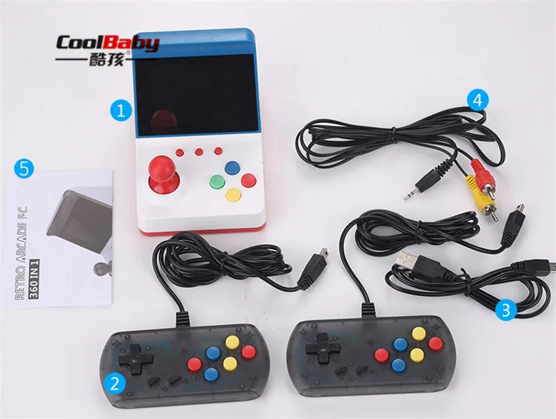 

NEW 360 Video Games classical Family Game Console Portable Retro Mini Handheld Game Console 3 Inch 16bit Gift RETRO ARCADE