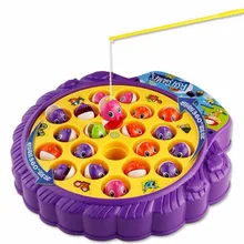 Высококачественная рыболовная игра с вращающимся рыбным бассейном и музыкой для детей