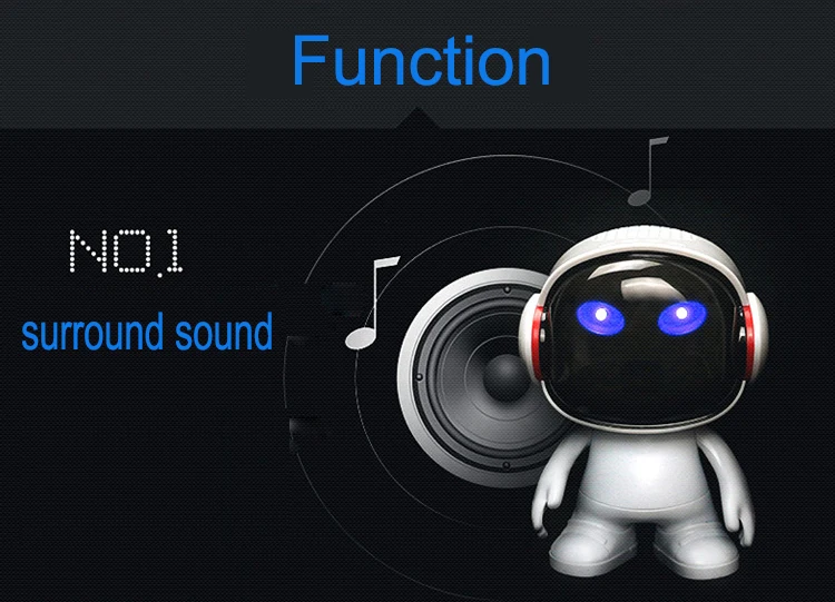Makescc D-2109 беспроводной астронавт Bluetooth динамик бас эффект робот мультфильм подарок с светодиодный дисплей портативный для компьютера