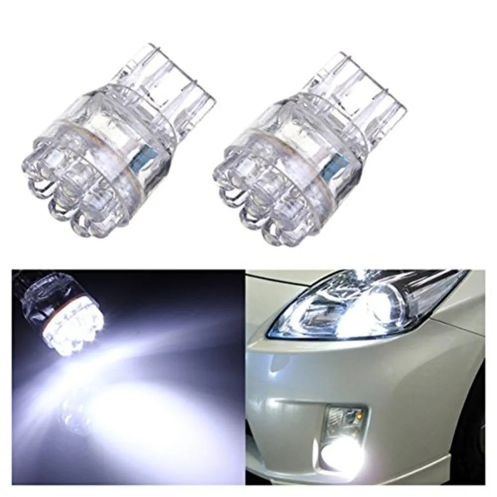 

2Pcs / lot Car 12V LED Reverse Lights T20 7440 9SMD Error Automobiles Reversing Brake Light Lamp Car Styling accessories