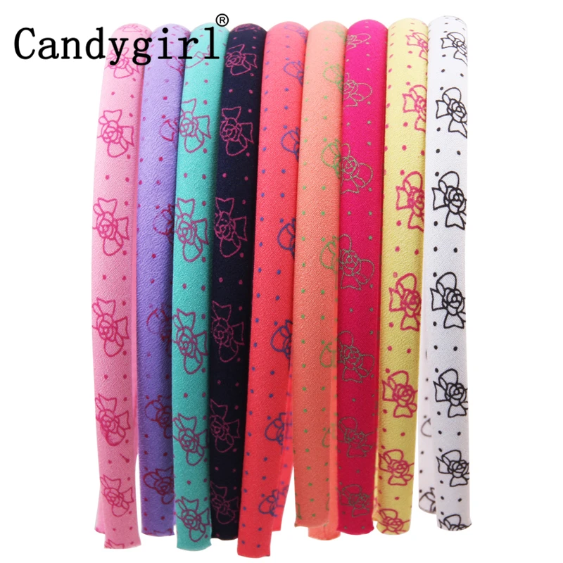 

243pcs DIY Polyester Headbands Women Printed Butterfly Bow Hairband Bohemia Flower Turban Accessories Hair Band Boho Headwear