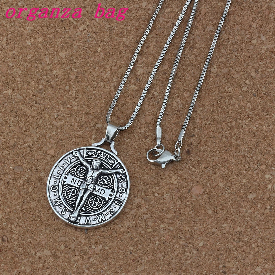 10pcs Lot Stainless Steel Trendy Fashion Cross Pendant Necklace 24'' Box Chain
