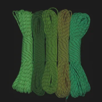 

1pcs 100FT 9 Strand Luminous Glow in the Dark & Reflective Paracord Parachute Cord