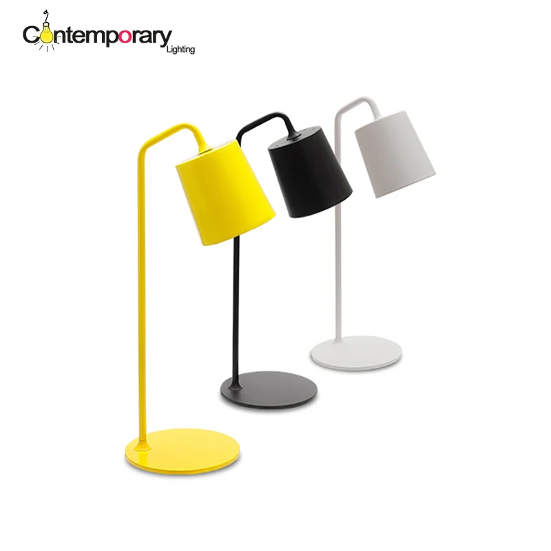 

Novelty Modern Europe Loft Style Modern colin Wrought Iron Bedside Light Bedroom table lamp 3 color available E14 Holder Lights