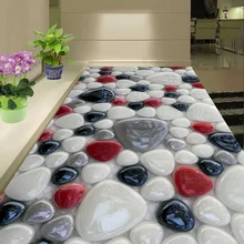 На заказ Настенное Панно напольная Наклейка 3D Цветные камни настенная живопись спальня гостиная ванная комната самоклеящиеся напольные обои декор