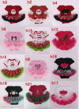 

Newborn Romper Tutu Dress Toddler Ruffles Tutu Romper Jumpsuit baby Romper Dress Christmas Day 27 styles