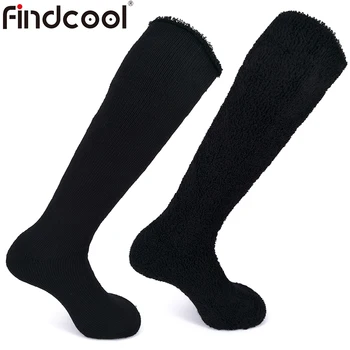 

FINDCOOL Merino Wool Knee High Socks for Working Oudside Super Thick and Keep Warm Gifts for Men