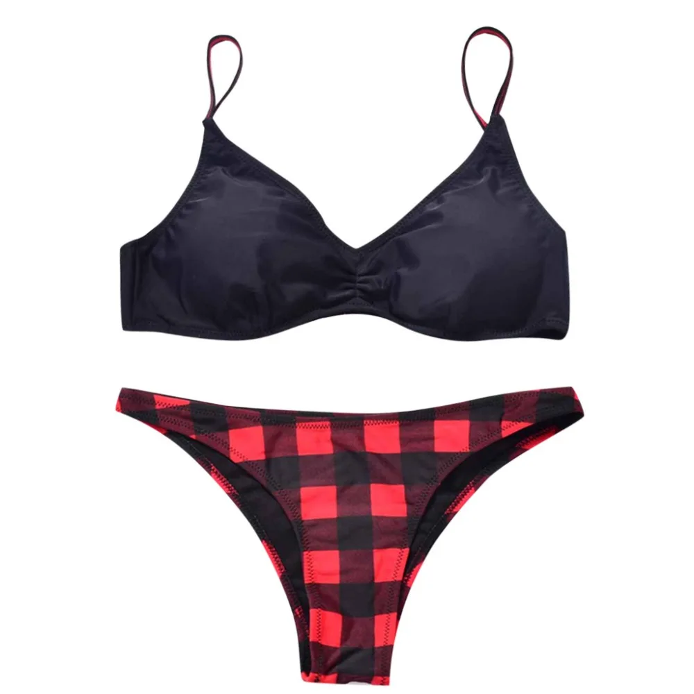 

Female Sexy Bikini Swimsuit Women Print Tube up Two Pieces Bikini Push-Up Swimsuit Swimwear Beachwear Outdoor Swimming Suit