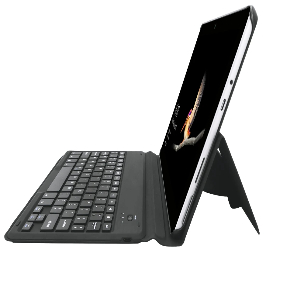 Чехол для microsoft Surface Go 10 '', США, клавиатура из искусственной кожи, чехол для планшета для microsoft Surface Go 10 дюймов, чехол с откидной подставкой - Цвет: Black Cover