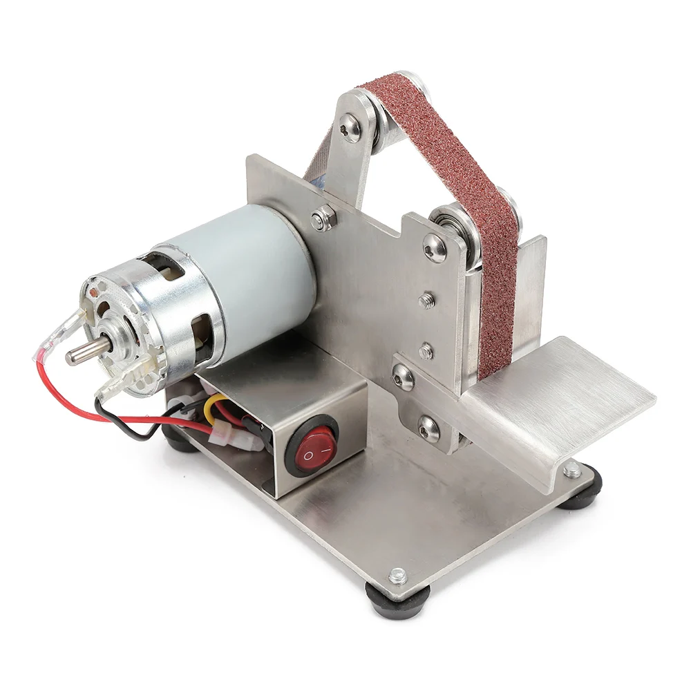 Eu Plug Diy 7 Gears Speed Power Mini Belt Sander Bench Mount