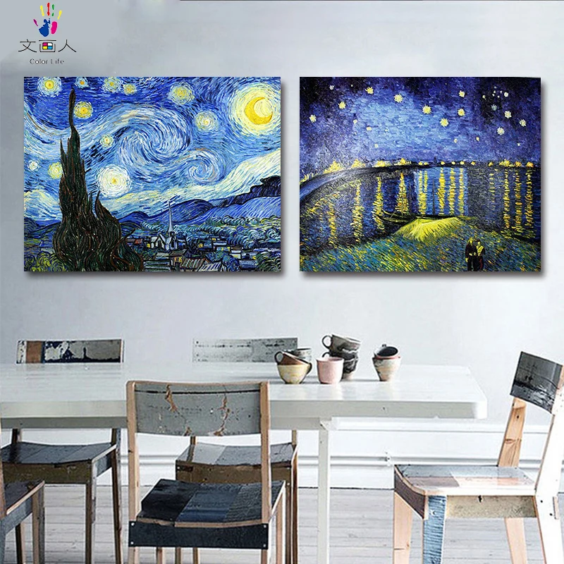 Diy painting by numbers Vincent Van Gogh's paintings "The Starry Night