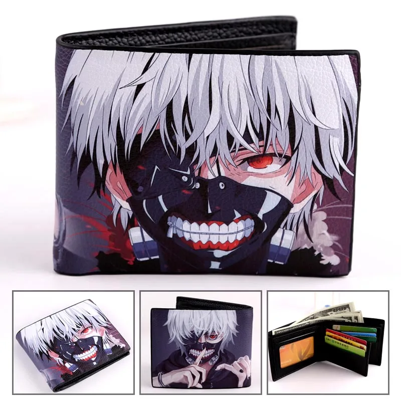 

Women Wallet Female Purse Anime Tokyo Ghoul/Black Butler/One Piece Cartoon Card Holder Coin Purses Unisex Short Wallets Gift