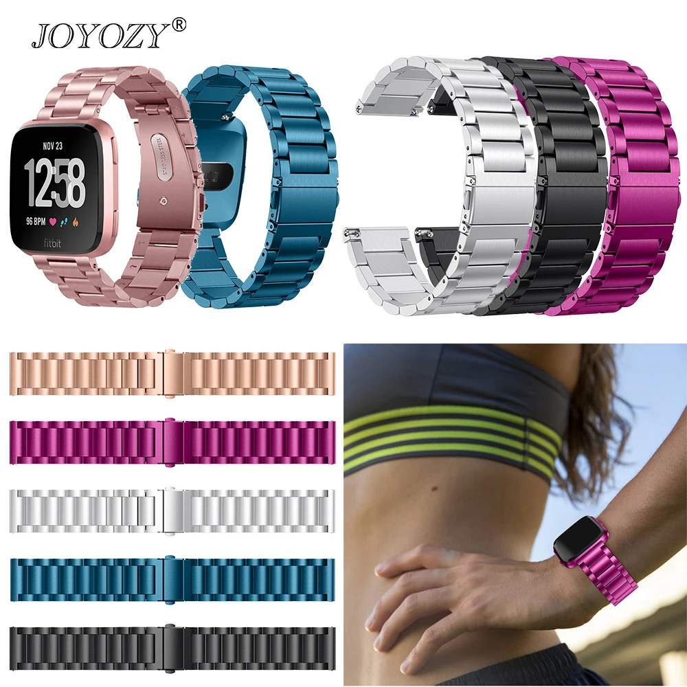 Joyozy 2019 металлический ремешок для Fitbit Versa ремешок Безвинтовой браслет из нержавеющей стали для Fitbit Versa часы полосы