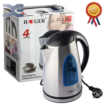 

2L Water Kettle Stainless Steel Handheld Instant Heating Electric Water Kettle Auto Power-off Protection Wired Kettle HG-7820